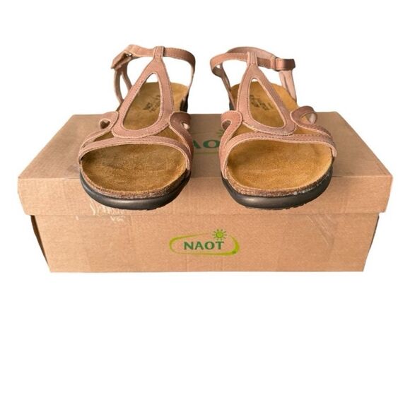 Naot Dorith Latte Brown Leather Sandal Size 38 U.S. Size 7 - Picture 6 of 12